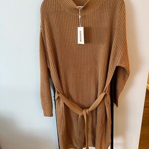 NWT Missguided Camel Knit Sweater Dress